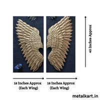 Thumbnail for Metallic golden wings wall accent (18 x 40 Inches )