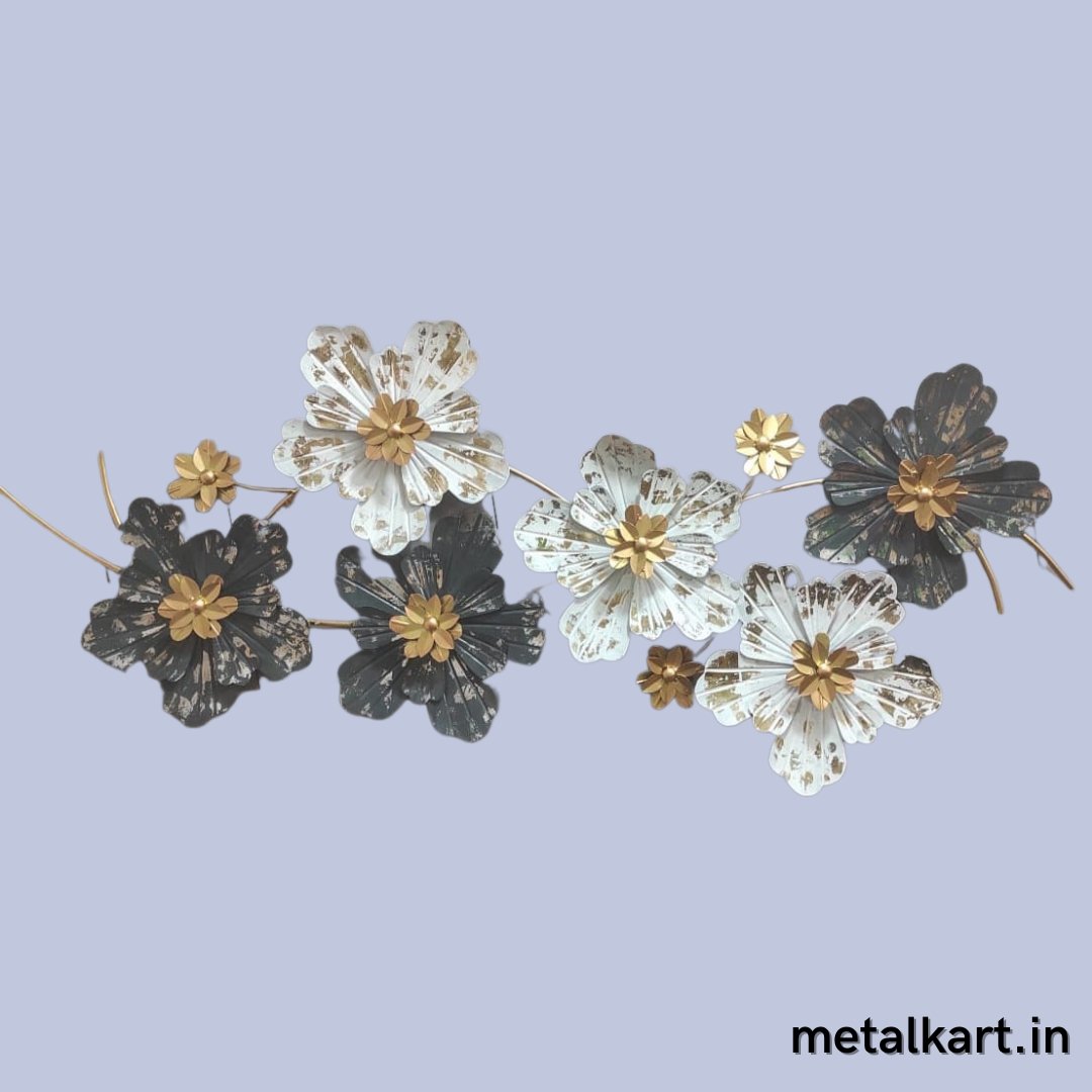 Metallic Grey flower zara ( 58 x 22 Inches )
