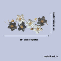 Thumbnail for Metallic Grey flower zara ( 58 x 22 Inches )