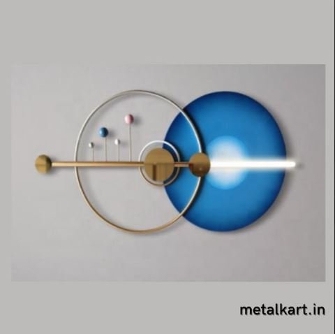 Metallic Haloed Moons Wall Art (48 x 27 Inches)