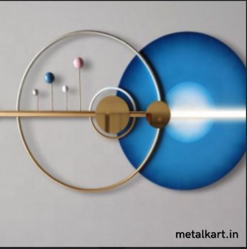 Metallic Haloed Moons Wall Art (48 x 27 Inches)