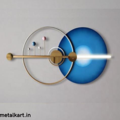 Metallic Haloed Moons Wall Art (48 x 27 Inches)