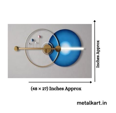 Metallic Haloed Moons Wall Art (48 x 27 Inches)