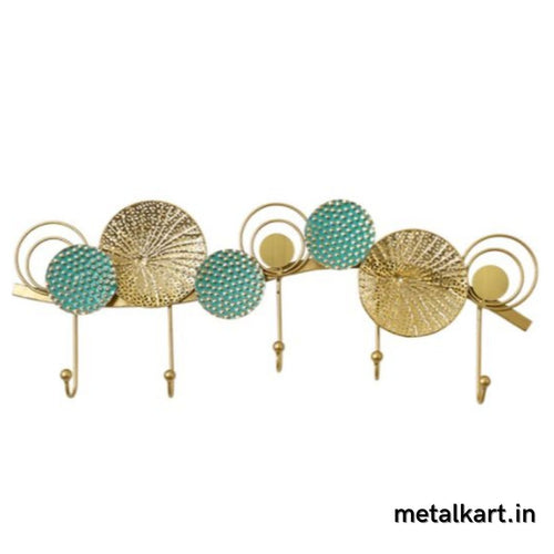 Metallic Handmade Iron Plates Wall Hook (26 x 10 Inches Approx)