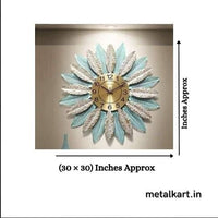Thumbnail for Metallic Icy Blossom Wall Clock (30 x 30 Inches)