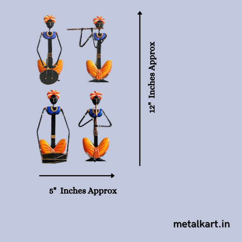 Metallic Indian orchestra (12 x 5 Inches)