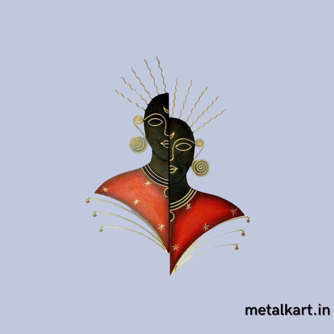 Metallic Iron Lady Wall Art (24 Inches)