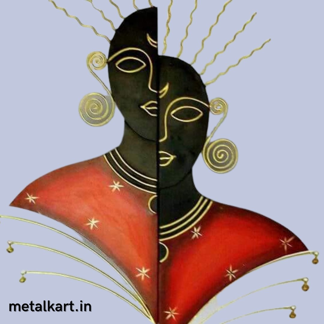 Metallic Iron Lady Wall Art (24 Inches)