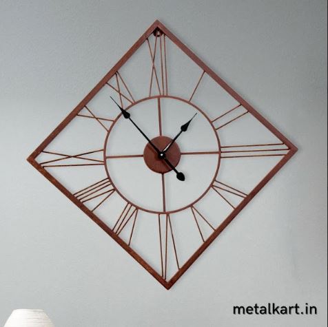 Metallic Kite with Roman Time Wall Clock (24 x 24 Inches)