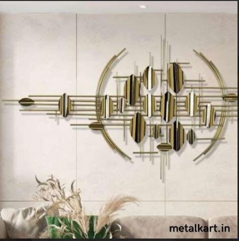 Metallic Luminous Lattice Wall Art (59 X 26.3 Inches)