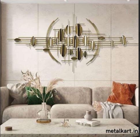 Metallic Luminous Lattice Wall Art (59 X 26.3 Inches)