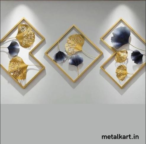 Metallic Luxe Geometry Wall Accent (18 x 18 Inches) Each Panel