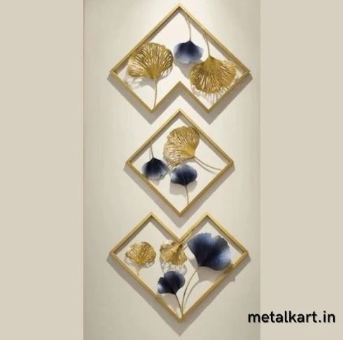 Metallic Luxe Geometry Wall Accent (18 x 18 Inches) Each Panel