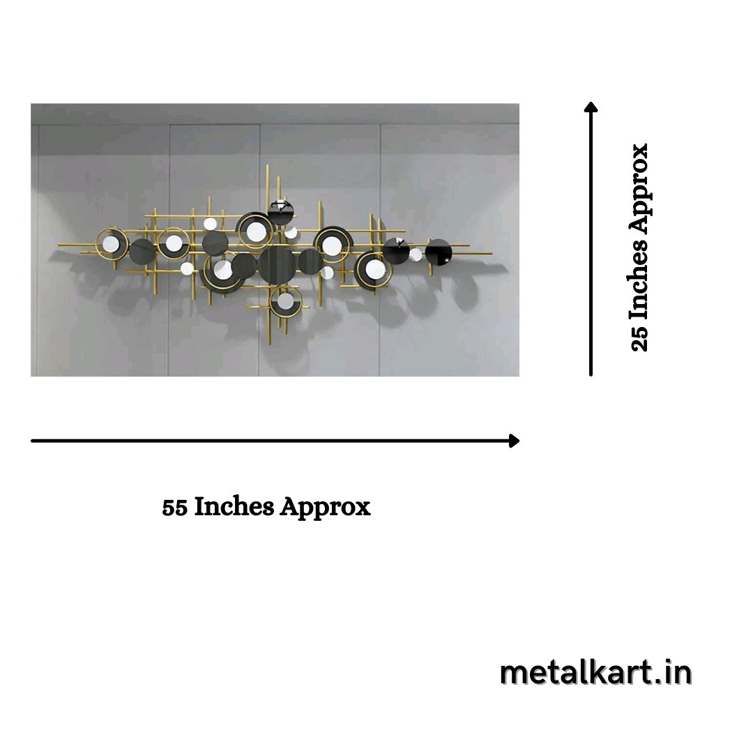 Metallic minimalist wall design (55 x 25 Inches)