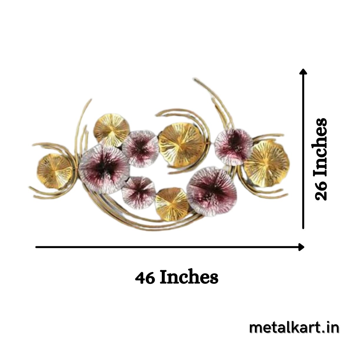 Metallic Moon plates wall decor (46 x 26 Inches)