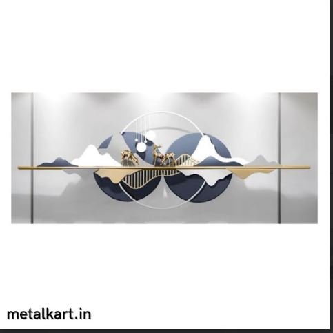 Metallic Moonlit Hart Wall Art ( 59 x 26 Inches)