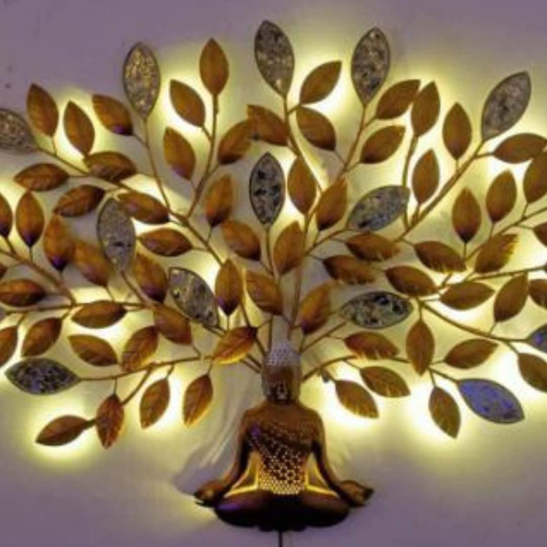 Metallic Muzac Buddha Tree (41 * 31 Inches)