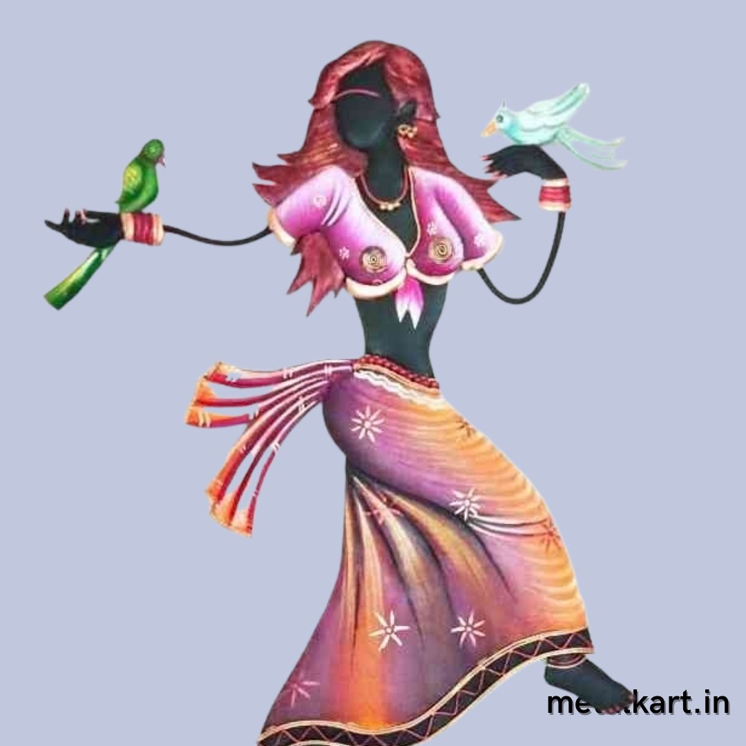 Metallic Nartaki Wall sculpture (24 x 18 Inches)