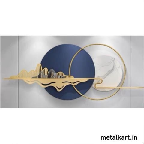 Metallic Ocean's Embrace Wall Art (59 x 23 Inches)