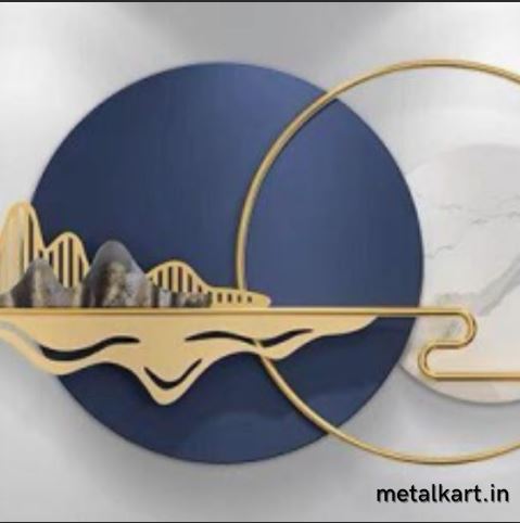 Metallic Ocean's Embrace Wall Art (59 x 23 Inches)