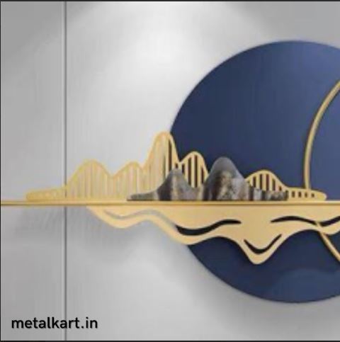 Metallic Ocean's Embrace Wall Art (59 x 23 Inches)