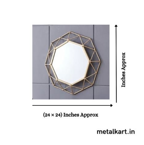 Metallic Octagonal Mirror (24 x 24 inches)