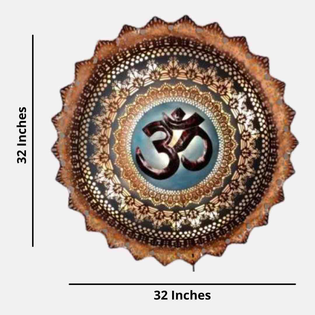 Metallic Om Circle (32 * 32 Inches)