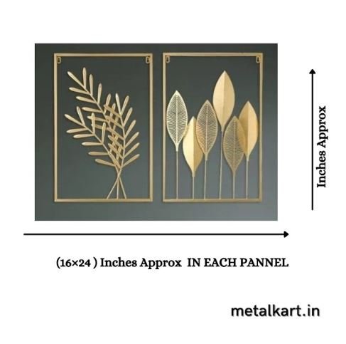 Metallic Organic Oasis Wall Accent (16 x 24 Inches) Each Panel