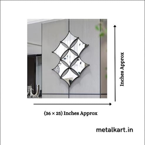 Metallic Parallelogram Constellation Wall Mirror (25 x 36 Inches)
