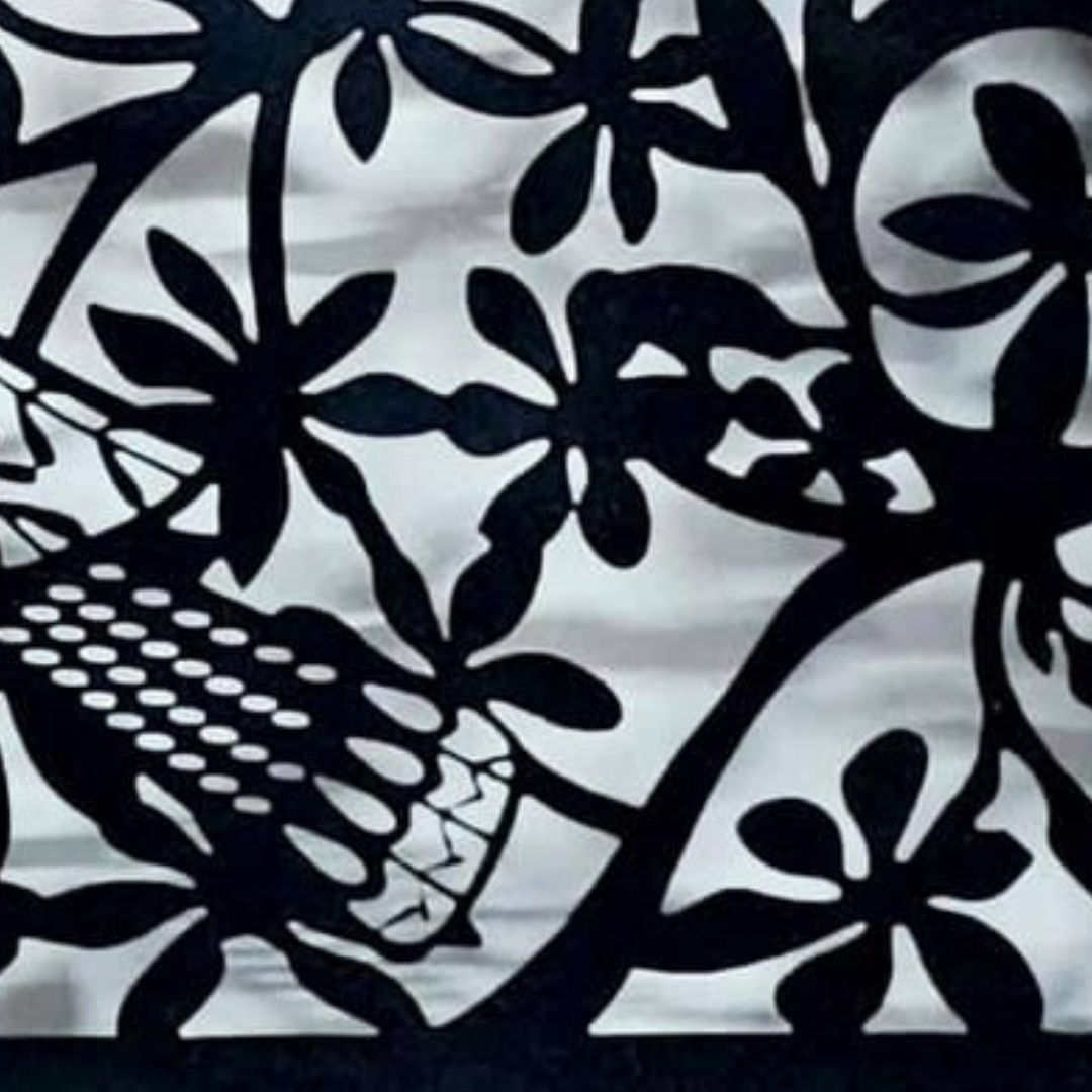 Metallic Perching Bird Wall Sculpture