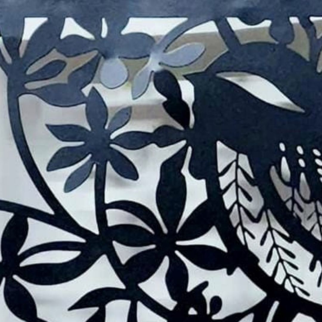 Metallic Perching Bird Wall Sculpture