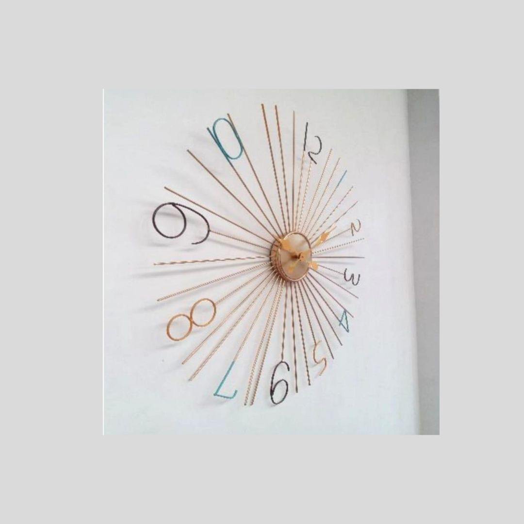 Metallic pipe numeric wall clock (Starting Dia 24 Inches)