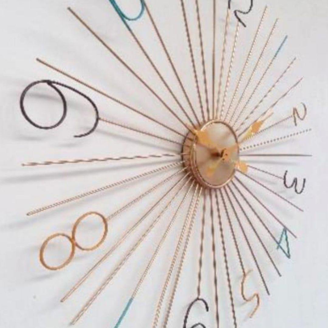 Metallic pipe numeric wall clock (Starting Dia 24 Inches)