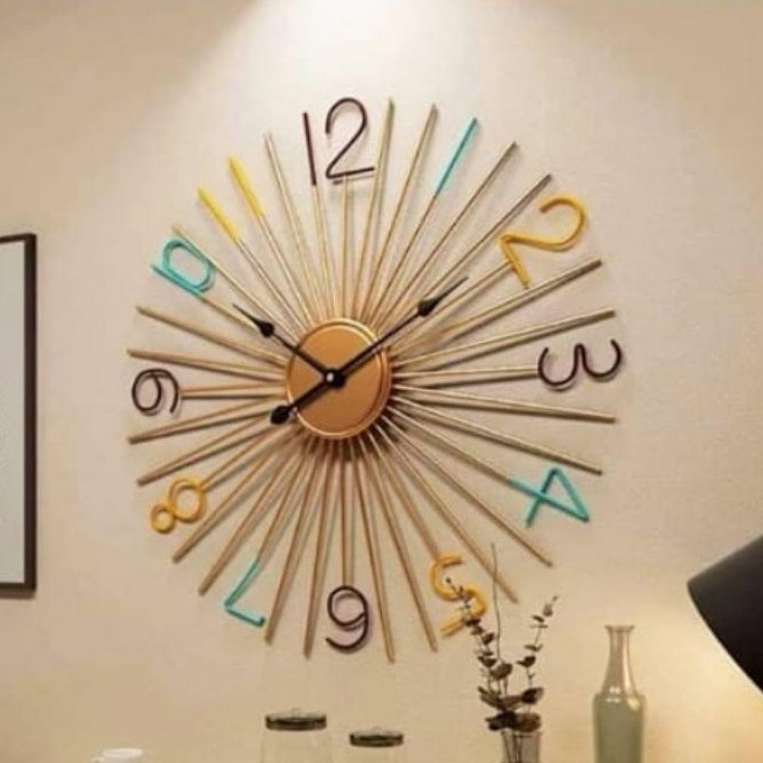 Metallic pipe numeric wall clock (Starting Dia 24 Inches)