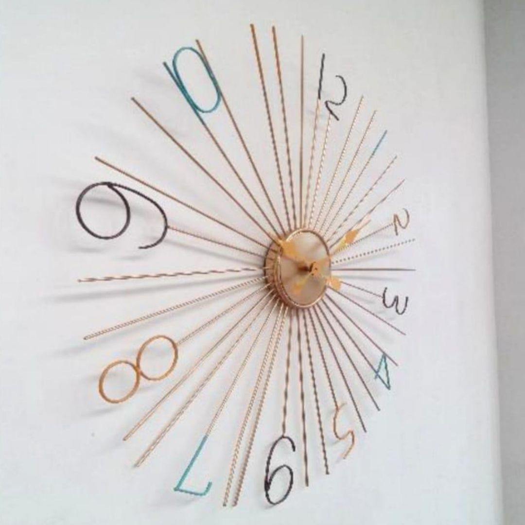 Metallic pipe numeric wall clock (Starting Dia 24 Inches)