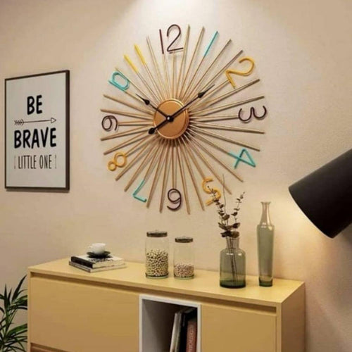 Metallic pipe numeric wall clock (Starting Dia 24 Inches)