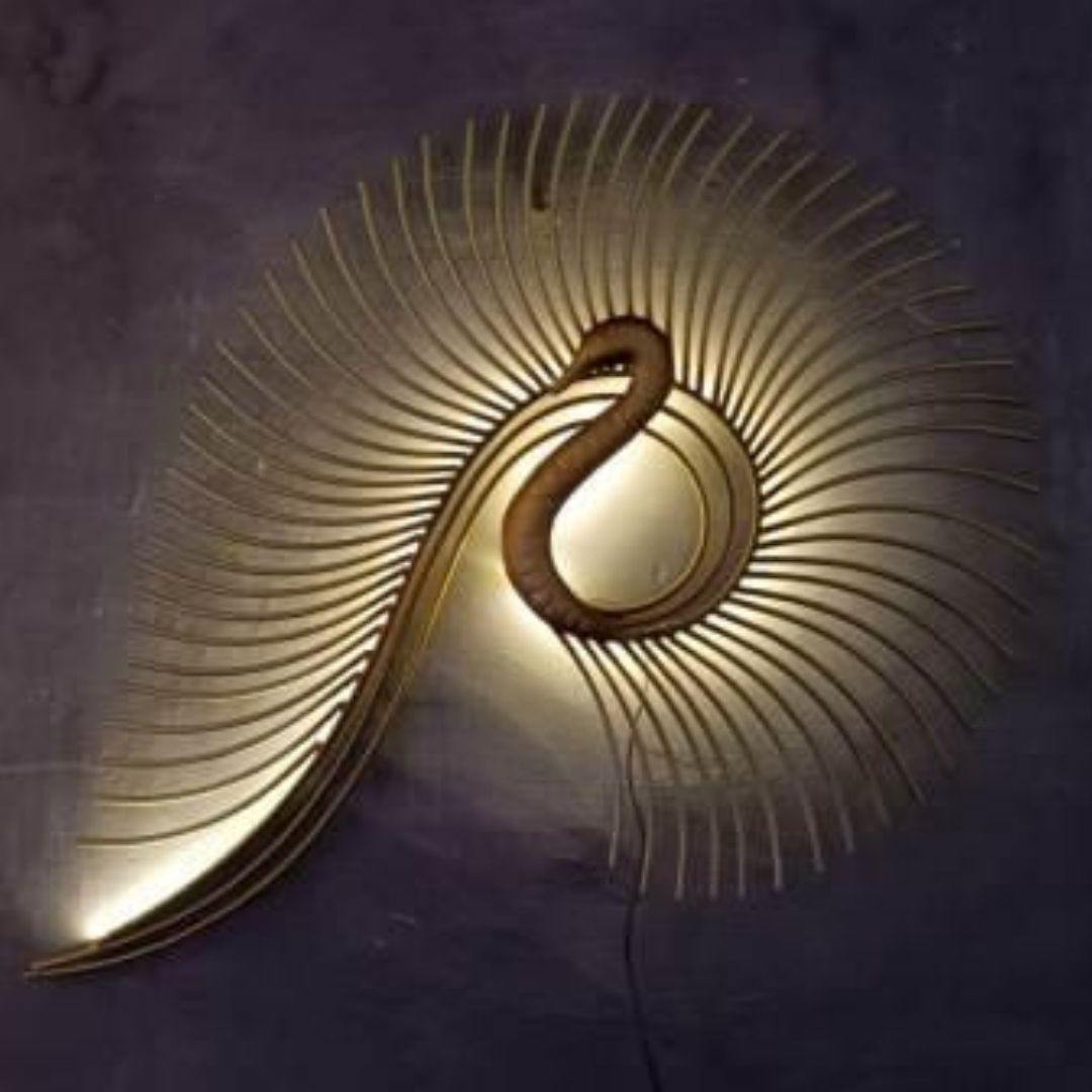 Metallic Pipe Peacock (45 * 30 Inches)