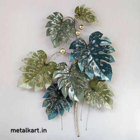 Metallic Prismatic Leaves Wall Décor (24 x 37 Inches)