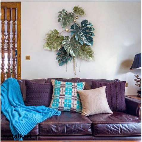 Metallic Prismatic Leaves Wall Décor (24 x 37 Inches)