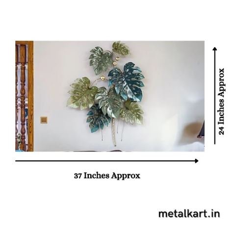 Metallic Prismatic Leaves Wall Décor (24 x 37 Inches)