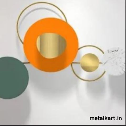 Metallic Radiant Rings Wall Art (59.5 x 17 Inches)