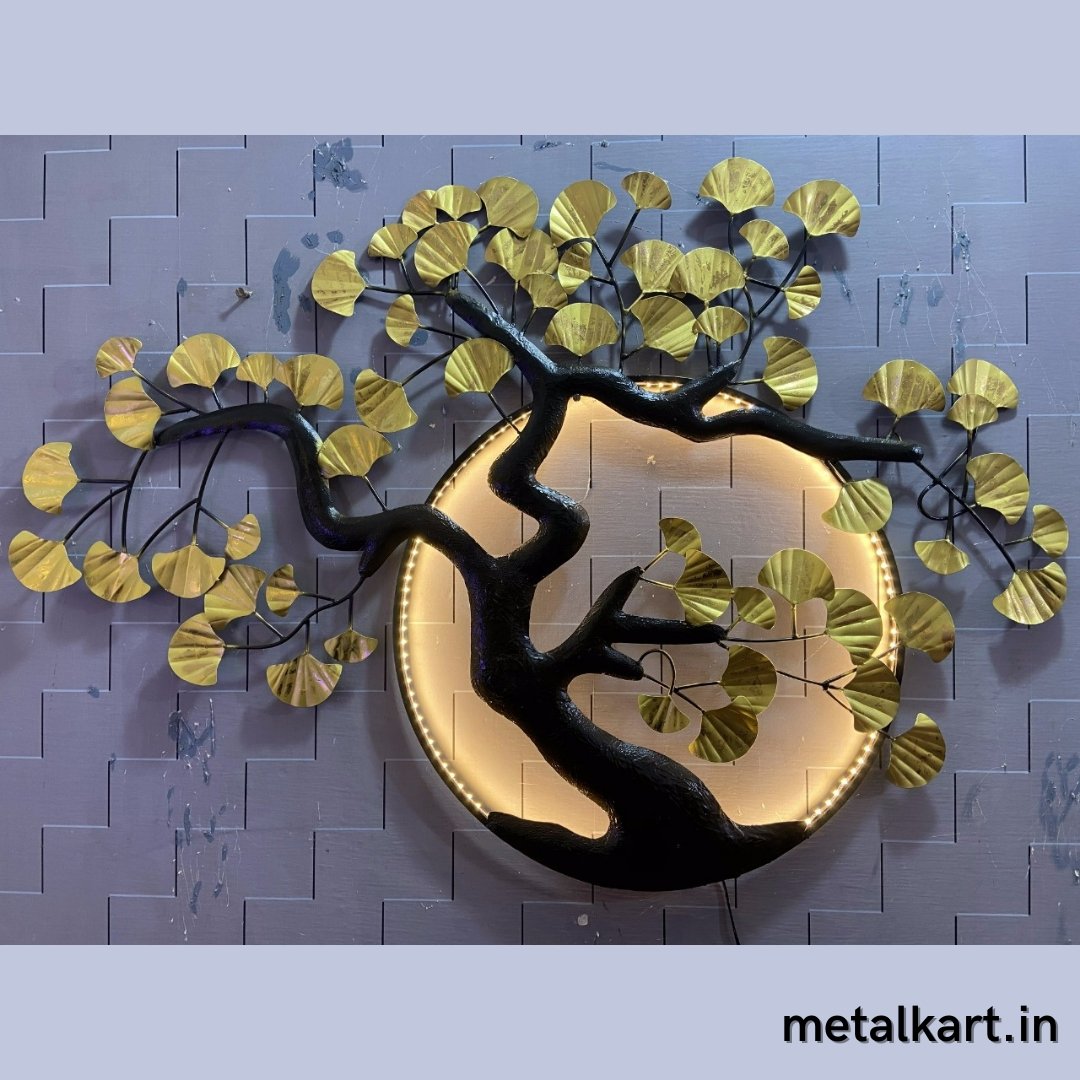 Metallic Ring tree wall design (52 x 36 Inches)