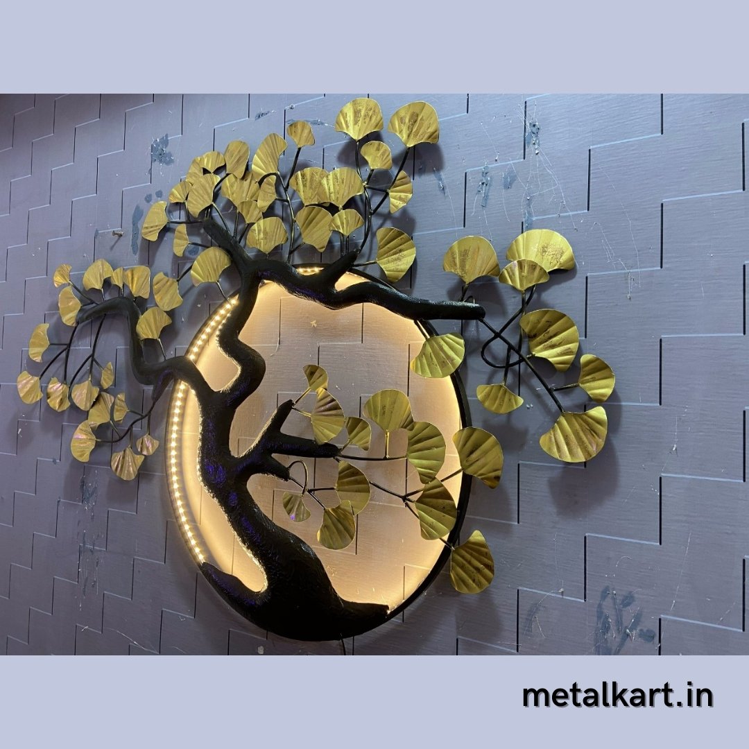 Metallic Ring tree wall design (52 x 36 Inches)