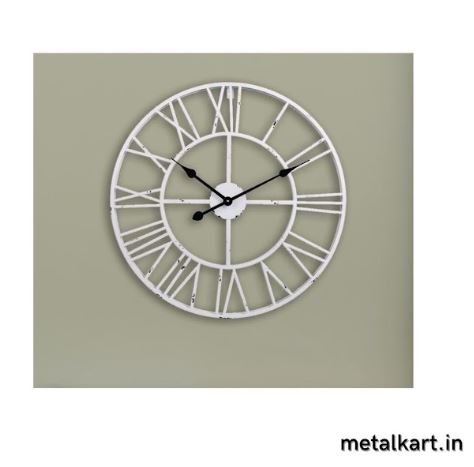 Metallic Roman Ivory Timekeeper (24 x 24 Inches)