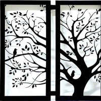 Thumbnail for Metallic Shady tree with Birds wall design