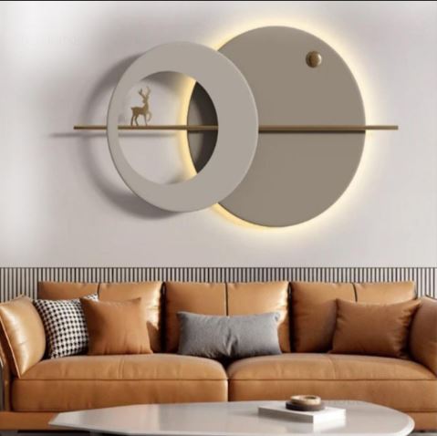 Metallic Silhouetted Stag Wall Art (39 x 20 Inches)