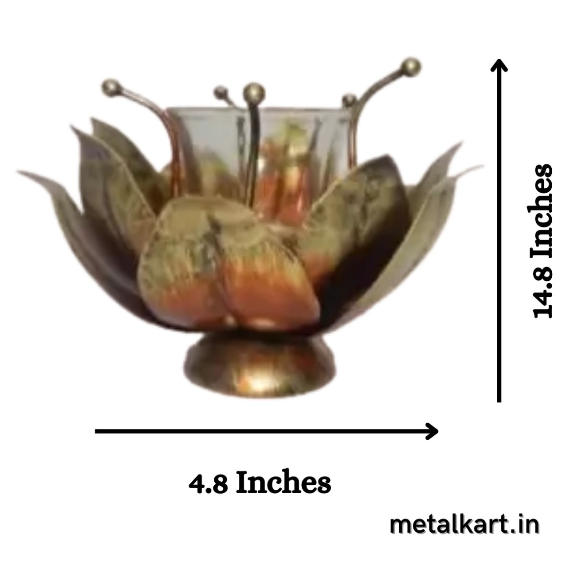 Metallic T-LITE Lotus Table Top (6*6* Inches approx)
