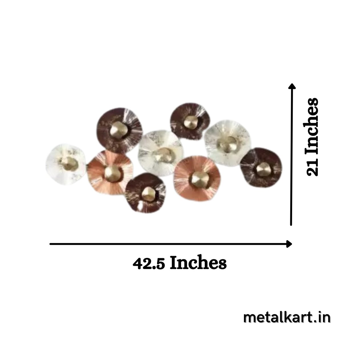 Metallic Triad Color Plates Wall Accent (36 x 20 Inches)