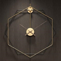 Thumbnail for Metallic Two Hexagonal Wall Clock (24 Inches)