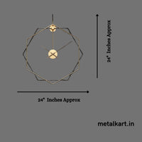 Thumbnail for Metallic Two Hexagonal Wall Clock (24 Inches)